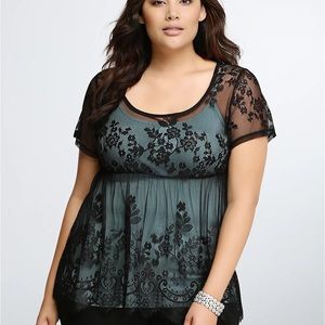 Torrid black lace top